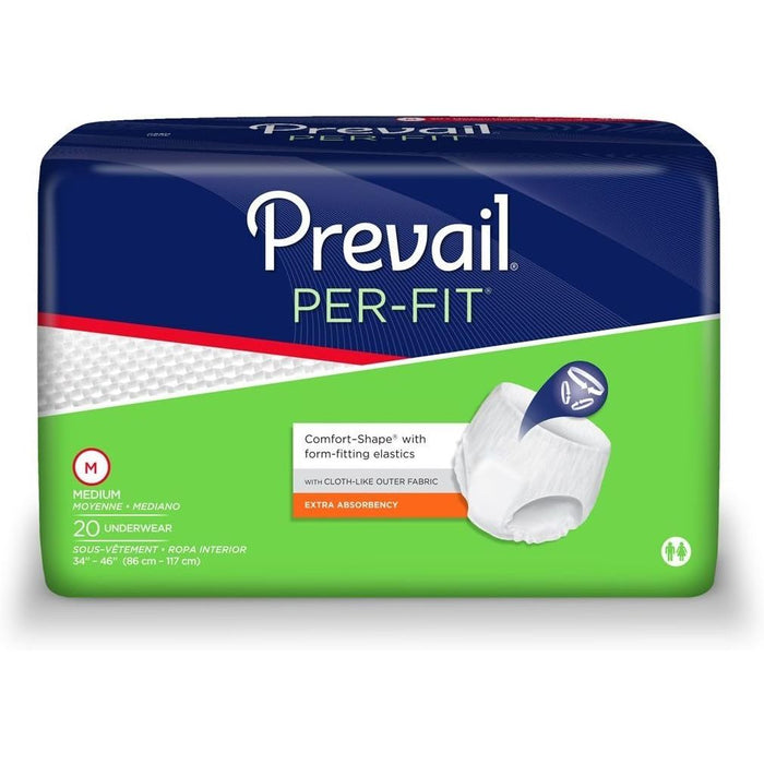 PREVAIL UNDERWEAR PER-FIT MED Size: 4X20(Box of 4) by Pasteur Pharmacy