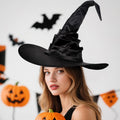 Leuceiy Halloween Witch Hat Black Polyester One Size Women Costume Accessory by Deal US