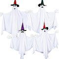 Threan 4-Piece Hanging Ghost Decorations 28-35" White Halloween Decor by Deal US