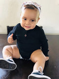 Lala Bear Baby Girl Boy Solid Long Sleeve Romper Bodysuit , Size 0-3 Months by Vanessa Jane