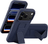 Silicone Kickstand Case with Hand Strap for iPhone 17 Pro Blue