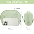 E-Tree Makeup Bag Half Moon Cosmetic Pouch Travel Toiletry Organizer Green by Deal US
