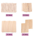 Mibly 500 Pcs Wooden Wax Sticks Assorted Applicator Spatulas for Body Face Legs by Deal US