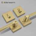 Goldenwarm Gold Dummy Door Handles Brushed Brass Levers 3 Pack by Deal US