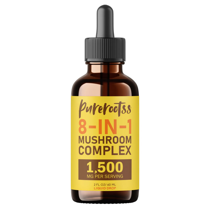 BestBy04/27 PureRootss Mushroom Complex Liquid Drop 1500MG 2 Fl Oz Pack 2 by Deal US