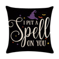 7COLORROOM Halloween Pillow Covers Set of 2 Black 18x18in Polyester by Deal US
