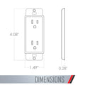 TayMac AD20W Paintable Duplex Adapter Plate White Plastic by Deal US
