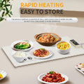 CLYORA Electric Warming Tray 23x15in Food Grade Silicone 5 Temp Auto Shut-Off by Deal US