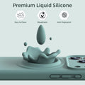 Midnight Green Flower Case for iPhone 17 Pro Slim Liquid Silicone MagSafe Compatible by Merch Section