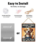Opix Design Funny Metal Bar Sign Dog Beer Humorous Wall Decor 8.3x11in by Deal US