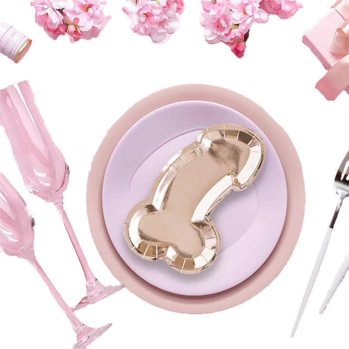 HQKJGSYX 10 PCS Disposable Glitter Party Plates Rose Gold Geometric Modern by Deal US