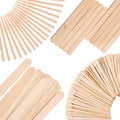 Mibly 500 Pcs Wooden Wax Sticks Assorted Applicator Spatulas for Body Face Legs by Deal US