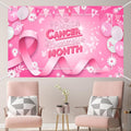 MEHOFOND Breast Cancer Awareness Banner Pink Ribbon Party Decoration Pink by Deal US