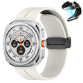 GOLDTOLUCK Samsung Galaxy Watch 7 Ultra 47mm Silicone Sport Band Cream Size 47mm by Deal US