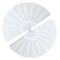 GeGeYa 13inch Large Rave Popping Hand Fans Foldable White 2 Packs by Deal US