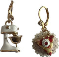 Betsey Johnson Gold Tone Stand Mixer and Cherry Pie Slice Baby Cakes Drop Earrin by Vanessa Jane