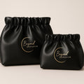 Beyond Shadow Brand Wrinkled 2-Pouch Travel Makeup Bag Black Small & Medium by Deal US