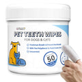 Opdent Dog Teeth Cleaning Wipes No-Rinse Dental Finger Wipes 50 pcs Unscented by Deal US