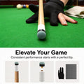 Cue Tips Replacement Kit, 12 Set Screw On Billiard Pool Cue Stick Tips, White an