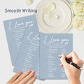 MBYHP I Love You Bridal Shower Game Cards 30 Pcs Blue Wedding Party by Deal US