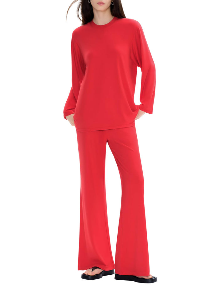 C202 Women's Two Piece Sweatsuit Tracksuit Scarlet Rayon Blend Size XL by Deal US