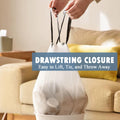 PACCOLYN Small Trash Bags 4 Gallon Drawstring 57 Count Unscented White by Deal US