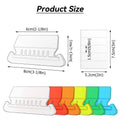 Tecreddy Hanging File Folder Tabs 60 Sets Multicolor 2" Clear Plastic Labels by Deal US