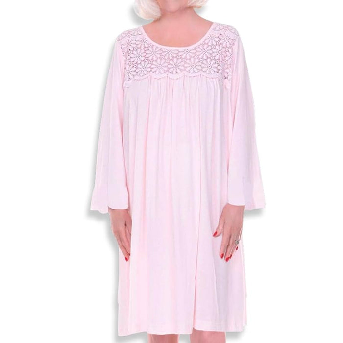 Women's Adaptive Open Back Nightgown - Pink Dot Print, Size XL by Pasteur Pharmacy