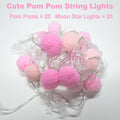 ChiRee Indoor String Lights 6.56ft 20 LED Battery Operated Warm White Pom Poms by Deal US