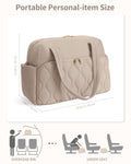 Wandering Nature Small Travel Duffle Bag 18x14x8 Beige Laptop Compartment by Deal US