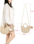 Garemcy Women's Straw Crossbody Mini Travel Shoulder Tote Bag Beige by Deal US