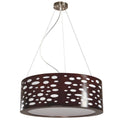 Hampton Bay Mokala 3-Light Mahogany Finish Drum Pendant by Vanessa Jane