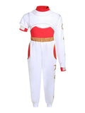 FENFATUO Kids Zombie Girls Halloween Costume 3PCS Mesh Top Pants Coat Size 7-8 by Deal US