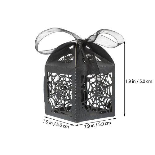 BESTOYARD Halloween Hollow Die-Cut Candy Boxes Black 8.27x4.53in 50pcs by Deal US