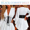 Asooll Punk Black Leather Corset Belt Lace Up Sequin Waist Belt Size S by Deal US