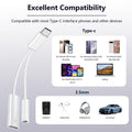 To 3.5Mm Headphone And Charger Adapter, 2-In-1 Usb Type C To Aux Jack Dongle Cab