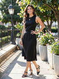 Alfani Faux-Wrap Skirt - Deep Black, Size 6 by Vanessa Jane