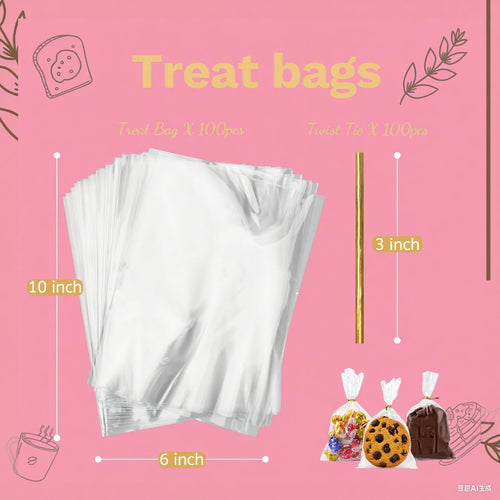 Kyswwellbag Cellophane Bags 3x5in 200 Pcs Transparent Self Adhesive Poly PP by Deal US