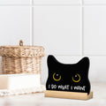 Black Cat Halloween Bathroom Decor Acrylic Funny Cat Sign Home Decor 8x12 by Deal US
