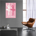 Trendy Pink Ballet Art Print Poster Canvas Wall Art 12x18in Unframed by Deal US