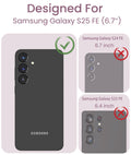 for Samsung Galaxy S25 FE 5G Case+Tempered Glass Screen Protector,Military Grade
