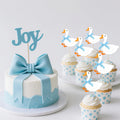 JDIYMI One Silly Goose Cupcake Topper Baby Shower Birthday Party 20pcs Blue by Deal US