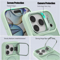 Magnetic Kickstand Case for iPhone 17 Pro Mint Military-Grade Shockproof Matte Semi-Clear Cover by Merch Section
