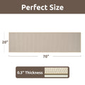 AMOAMI Kitchen Runner Rug 20x70 Non Slip Washable Absorbent Light Tan by Deal US