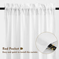 ZWARMY Kitchen Tier Curtains 84x40in White Semi Light Filtering 2Pcs by Deal US