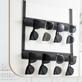 LemonRoad Over Door Sunglasses Organizer 2-Layer Metal Holder Black by Deal US