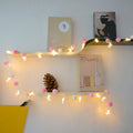 ChiRee Indoor String Lights 6.56ft 20 LED Battery Operated Warm White Pom Poms by Deal US