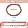 WantGor Boho Hair Ties, 20 PCS Hair Bands 4 Styles Neutral Hair Ties 2.36inch Cute Ponytail Holders Elastic Boho Hair Bracelets for Women Thick Thin Long Curly