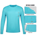 SG Edge Men's Rash Guard UPF 50+ Moisture Wicking Long Sleeve Sea Blue Size S by Deal US