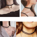 5 PCS Necklaces Choker Set Gothic Boho Moon Necklace, Moon Necklaces for Women,L